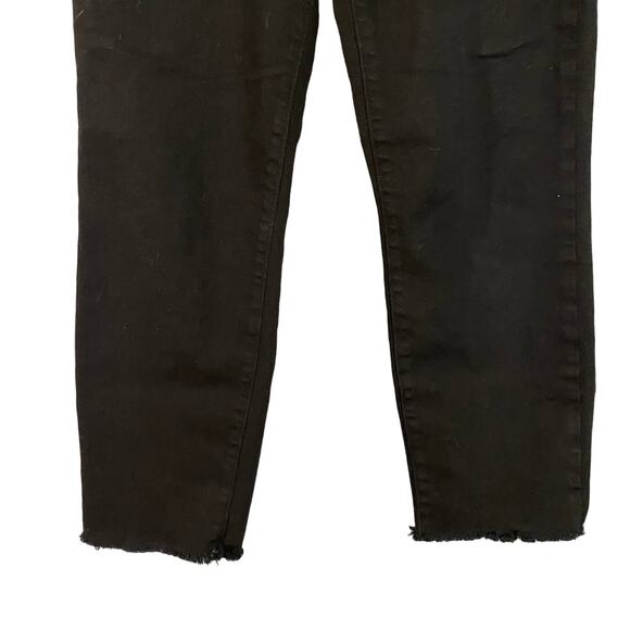 L'AGENCE Black Straight Fringe Raw Edge Trim Ankle Denim Jeans Women Sz 23 - Picture 6 of 9